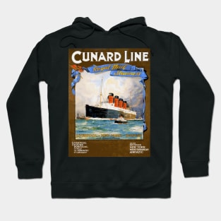 Cunard Line Royal Mail Steamers - Vintage Travel Poster Design Hoodie